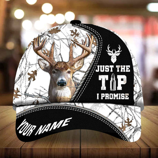 Maxcorners Just The Tip I Promise Deer Hunting 3D Multicolor Personalized Cap