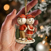 Maxcorners Custom Name Golf Couple Ornament â€“ Personalized Golf Ball Head Design â€“ Cute Christmas Gift for Golfers and Sports Lovers MT1611