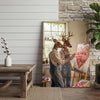 Maxcorners Deer Couple Painting Heart Art Studio Personalized Name Canvas