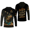 Maxcorners Jesus Is My Savior, Fishing Therapy SPF Shirt, Funny Fishing Shirt, Gift For Fisherman