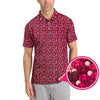 Maxcorners Dachshund Dog Pattern Golf Shirt With Pink Color , Funny Dachshund Golf Shirt For Golfers, Golf Gift For Dog Lover
