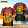 Maxcorners Bass Fishing And Beer That's Why I'm Here SPF Shirt For Men, Fishing Gifts For Men, Custom Fishing Shirts