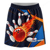 Maxcorners Customized Bowling Trouser Skirts With Shorts Underneath, Bowling Meteor Fireball With Pockets