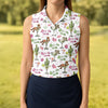 Maxcorners Let's Go Girls Cowgirl Margarita Hawaiian Golf Shirt, Women's Golf Tops, Golf Polo For Women LM1507
