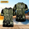 Maxcorners American Hooker Patriotic Fishing Shirt, Camo Fishing Shirt, SPF Shirt For Men, Gift For Fisherman