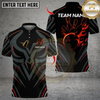 Maxcorners Bowling Golden Royal Flame Multicolor Customized Name, Team Name 3D Shirts