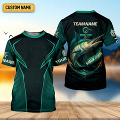 Maxcorners Blue Marlin Fishing Team Shirt, Fishing Jersey, SPF Shirt For Men, Gift For Fisherman, Fishing Shirts