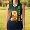 Maxcorners If You Drink Definitely Drive Golf And Beer St Patrick's Day Green Women's Golf Tops, Ladies Golf Polos