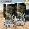 Maxcorners Fishing Tumbler Black Olive Tactical Splash Design Personalized Name Tumbler (13 Species)