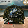 Maxcorners Fishing Camouflage Water Splash Rod Reel Personalized 3D Cap (12 Fish Species)