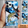 Maxcorners Fishing Hook Lure Splash Artwork Personalized Name Phone Case Gift For Anglers (12 Fish Species)