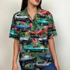 Maxcorners Personalized Classic Car Hawaiian Shirt, Floral Pattern Custom Photo Car Aloha Shirts (Up to 5 photos)