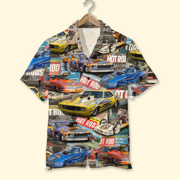 Maxcorners Custom Drag Racing Car Photo Shirt, Gift For Racing Lovers (Up to 5 photos)