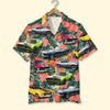 Maxcorners "Tropical Flowers" Personalized Muscle Car Hawaiian Shirt, Custom Photo Car Aloha Shirts (Up to 5 photos)