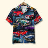 Maxcorners Personalized Muscle Car Hawaiian Shirt, Christmas Gift For Car Lovers, Custom Photo Car Aloha Shirts (Up to 5 photos)