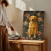 Maxcorners Rustic Labrador Canvas Wall Art – Floral Hunting Cabin Décor LM2611
