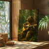 Maxcorners Guitar Bear Canvas Rustic Forest Animal Wall Art LM2611