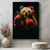 Maxcorners Boxing Bear Canvas Fierce Animal Fighter Wall Art LM2611