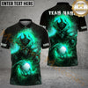 Maxcorners Dark Skull Golf Polo Personalized Name, Team Name 3D Shirt (4 Colors)