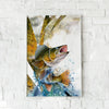 Maxcorners Walleye Fishing Halftone Dynamic Splash Design Personalized Name 3D Poster