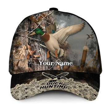 Maxcorners Custom Duck Hunting Baseball Cap, Custom Duck Caps For Hunter Lovers LM0402