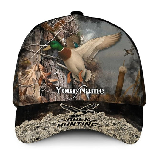 Maxcorners Custom Duck Hunting Baseball Cap, Custom Duck Caps For Hunter Lovers LM0402