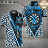 Maxcorners Darts Breast Cancer Ribbon Awareness Leopard Print Geometric Lines Target Board Graphic Multicolor Customized Name, Team Name 3D Shirts