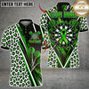 Maxcorners Darts Breast Cancer Ribbon Awareness Leopard Print Geometric Lines Target Board Graphic Multicolor Customized Name, Team Name 3D Shirts