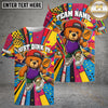 Maxcorners Personalized Just Dink It Bear Pickleball Name & Team Name 3D Shirts (4 Colors)