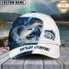 Maxcorners Fishing Blue Lava Classic Fin Personalized Cap (11 Breeds)