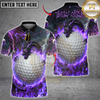 Maxcorners Golf Fire Dragon & Golf Ball Multicolor Customized Name, Team Name 3D Shirts