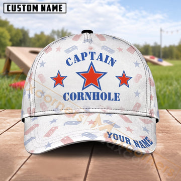 Maxcorners Cornhole Captain American Stars Design Personalized Name 3D Cap