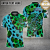 Maxcorners Darts Shirt Neon Leopard Print Darboard Graphic Multioptions Personalized Name, Team Name 3D Shirt (4 Colors)