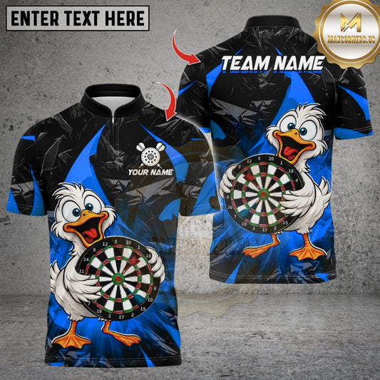 Maxcorners Funny Duck Darts Multicolor Customized Name, Team Name 3D Shirts