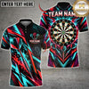 Maxcorners Darts Cyber Neon Geometric Lines Flying Darts Target Board Graphic Multicolor Customized Name, Team Name 3D Shirts