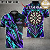 Maxcorners Darts Cyber Neon Geometric Lines Flying Darts Target Board Graphic Multicolor Customized Name, Team Name 3D Shirts
