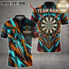 Maxcorners Darts Cyber Neon Geometric Lines Flying Darts Target Board Graphic Multicolor Customized Name, Team Name 3D Shirts