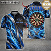 Maxcorners Darts Fiery Inferno Flame Waves Metallic Darts Target Board Graphic Multicolor Customized Name, Team Name 3D Shirts