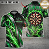 Maxcorners Darts Fiery Inferno Flame Waves Metallic Darts Target Board Graphic Multicolor Customized Name, Team Name 3D Shirts