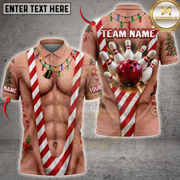 Maxcorners Darts Funny Muscular Body Candy Cane Christmas Classic Dartboard Personalized Name 3D Unisex Shirt