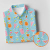 Maxcorners Tropical Cocktail Drinks Pattern Golf Shirt, Women’s Golf Apparel, Golf Tops For Women LM1507