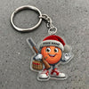 Maxcorners Personalized Funny Clay Target Cartoon Shotgun Santa Hat Hunting Acrylic Christmas Ornament And Keychain Custom Gift For Hunters 2D Flat