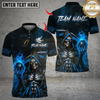 Maxcorners Muscle Reaper With Flame Bowling Multicolor Customized Name, Team Name 3D Shirts