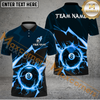 Maxcorners Ball 8 Thunder Strike Down Billiard Jersey Multicolor Options Personalized Name, Team Name 3D Polo Shirt