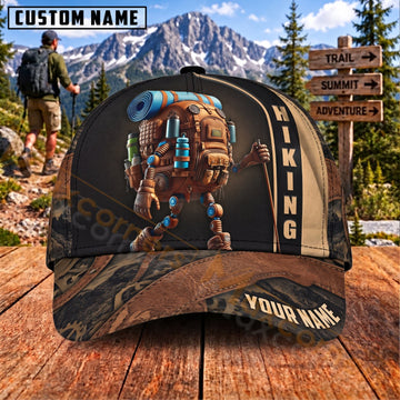 Maxcorners Hiking Backpack Camping Gear King Personalized Name 3D Cap