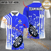 Maxcorners Darts Ink Splatter Mutilcolor Options Personalized Name, Team Name 3D Polo Shirt