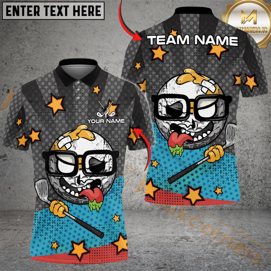 Maxcorners Gross Swing Golf Polo Customized Name, Team Name 3D Shirts