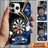 Maxcorners Angry Cartoon Dartboard Lightning Personalized Name 3D Phone Case