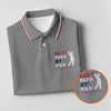 Maxcorners Gray Best Papa By Par Embroidered Golf Polo Shirt, Golf Polo For Women, Women’s Golf Apparel LM1507