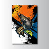 Maxcorners Striped Bass Fishing Pop Art Grunge Splash Design Personalized Name 3D Poster